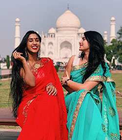 Scarlett m rose sari, Taj Mahal: Sesión de fotos,  Taj Mahal  