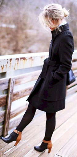 Gabardina negra outfit invierno: trajes de invierno,  gabardina,  Atuendos Informales,  Trajes Funerarios  