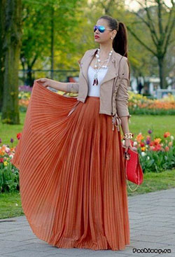 Ideas útiles para faldas largas palisades, Twin Set Long Skirt: Camisa sin mangas,  Trajes De Falda,  FALDA VUELO  