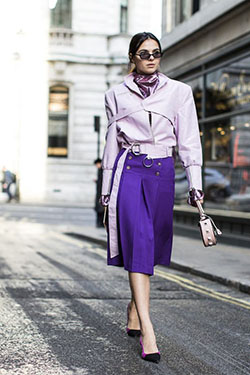 Mira estas grandes ideas para modelos de moda, Semana de la Moda de Londres: Semana de la Moda,  Traje De Falda Midi  