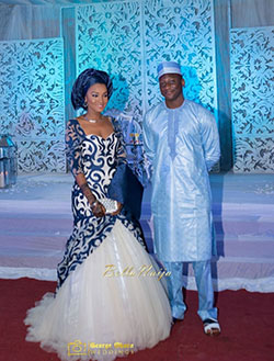 Estos son vestidos de novia hausa imperdibles, estampados de cera africana: Vestido de novia,  Vestido de noche,  Recepción de la boda,  Ropa formal,  vestidos nigerianos  
