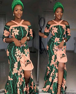 ¡Caliente! modelo de moda, Moda en Nigeria: vestidos africanos,  camarones asos,  Vestidos Aso Ebi  