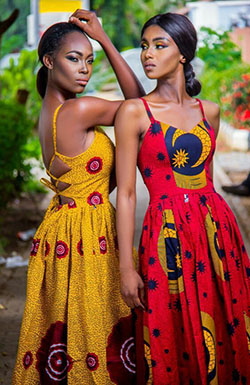 Definitivamente vea este gran vestido de Costa de Marfil, estampados de cera africanos: vestido sin espalda,  vestidos africanos,  vestido largo,  Vestidos Roora  