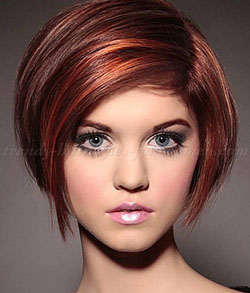 El peinado de bob corto más deseado de EE. UU. Color de cabello rojo: corte bob,  Pelo largo,  Ideas para teñir el cabello,  Cabello corto,  El pelo en capas  