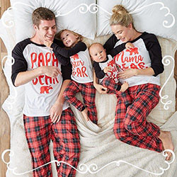 Pijamas navideños familiares a juego, día de Navidad: día de Navidad,  trajes de pareja  