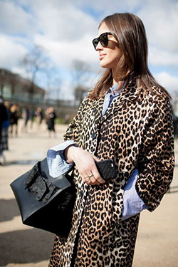 Trucos atractivos para el abrigo de leopardo, Animal print: ropa de piel,  Huella animal,  gabardina,  Estilo callejero,  Trajes De Chaqueta  