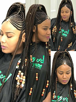Peinados trenzados de cumpleaños para mujeres negras.: Peluca de encaje,  trenzas de caja,  peinado mohicano,  Peinados con trenzas,  Cuidado del cabello,  pelo negro  