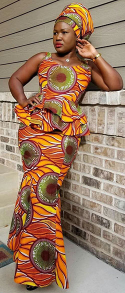Falda de taparrabos modelo Wax, Vestido Africano: vestidos africanos,  Estilos Kaba  