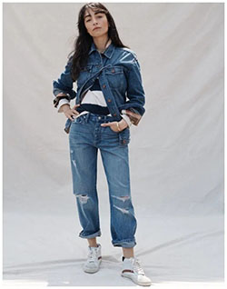Katie, modelo de campaña de Madewell, Madewell Inc.: Traje de la escuela,  Pantalones ajustados,  Estilo callejero  