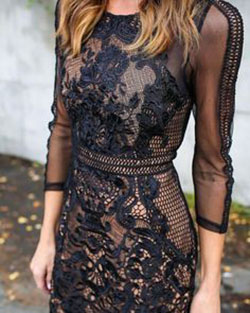 Most popular ideas for forever lace dress, Little black dress: Vestido de la dama de honor,  trajes de fiesta  