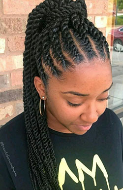 Fantásticas mejores trenzas, integraciones de cabello artificial.: afroamericano,  trenzas de caja,  pelo negro,  Peinado de trenzas de caja  