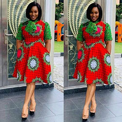 Llamativos estilos de vestidos ankara 2019, estampados de cera africana: vestidos de coctel,  vestidos africanos,  camarones asos,  Vestidos cortos  