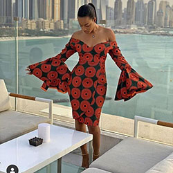 Estilos de vestidos de Ankara, estampados de cera africana, vestido de cóctel: vestidos de coctel,  Ideas de peinado,  Atuendos Ankara  