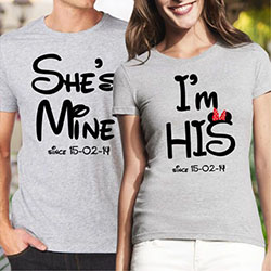 Los mejores diseños de camisas para parejas, camiseta estampada: Camiseta de manga larga,  Camiseta estampada,  trajes de pareja  