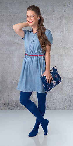 Todos los tamaños y estilos azul marino inspirador de juzo, Z&I Dress: azul marino,  Conjunto de medias  
