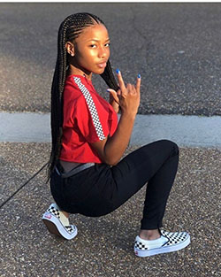 Trenzas de regreso a la escuela para niñas negras: Peluca de encaje,  trenzas de caja,  Peinados con trenzas,  Cuidado del cabello,  pelo negro  