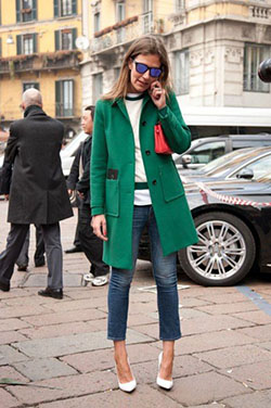 Selección especial para seleccionar abrigo verde, chaqueta de tejido texturizado: Zapato de tacón alto,  trajes de invierno  