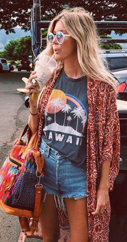 Las bellezas eligen trajes hippie de verano, estilo bohemio.: estilo bohemio,  Niebla de tigre,  Atuendos Informales,  Trajes de viaje  