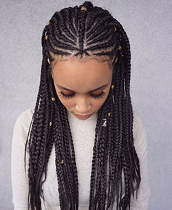 Peinados para trenzas fulani, trenzas Box: Pelo largo,  Ideas para teñir el cabello,  trenzas de caja,  Peinados con trenzas,  pelo negro  