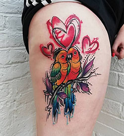 Ideas de tatuajes para niñas: Pintura de acuarela,  Tatuaje temporal,  Ideas de tatuajes  