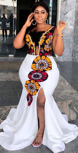 Ideas más cansadas para vestidos tradicionales 2019, estampados de cera africanos: trajes de fiesta,  Vestido de novia,  vestidos africanos,  Vestido de la dama de honor,  vestido largo,  traje folklórico,  Vestidos Kitenge  