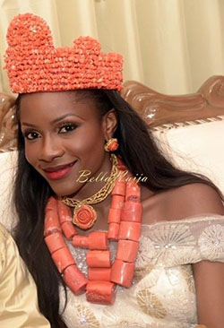 Corona de boda de coral nigeriano, corona de novia: Vestido de novia,  corona nupcial,  vestidos nigerianos  