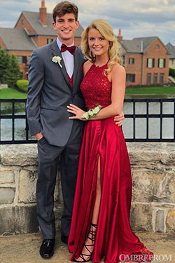 vestido de fiesta rojo halter largo: Vestido de novia,  Vestido de noche,  trajes de pareja,  Ropa formal,  Vestido rojo  