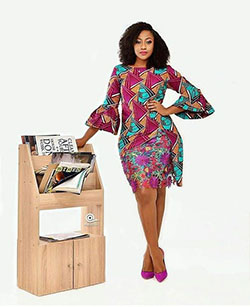 ¡El mas gustado! vestido de oficina kitenge, estampados de cera africana: Atuendos Ankara  