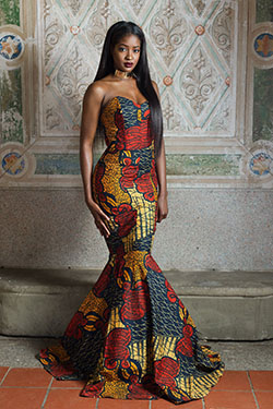 Dam hot cariño vestido africano, estampados de cera africana: Vestido de noche,  vestidos africanos,  Vestido sin tirantes,  vestido largo,  Vestidos Ankara,  Ropa formal  