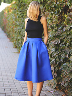 ¡Absolutamente genial! Tienes que ver estas faldas azul real, camisa de vestir: camisas,  Traje De Falda Midi  