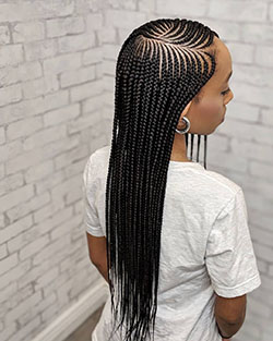 Box Braids Peinados Kids, Lace wig y Box braids: Peluca de encaje,  Pelo largo,  trenzas de caja,  pelo negro,  Peinado de trenzas de caja,  Trenzas Para Niños  