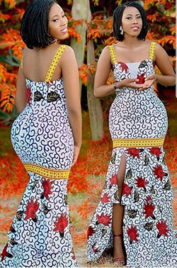 Modelo de vestido largo recto en taparrabos: vestidos africanos,  vestido largo,  Vestidos Ankara  