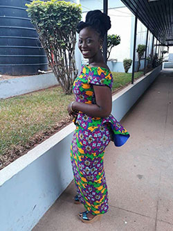 Ghana Kaba Styles, estampados de cera africana, vestido largo: vestido largo,  paño kente,  Atuendos Informales,  Estilos Kaba  