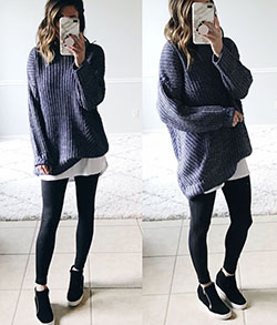 Sweater And Leggings Outfits Tumblr, FASHION SNEAKERS y Sports shoes: trajes de invierno,  Zapatos deportivos,  ZAPATILLAS DE MODA  