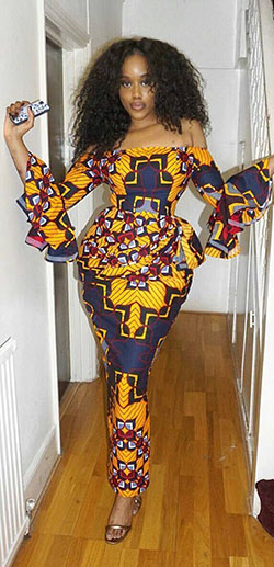 Ankara últimos vestidos de moda africana: vestidos africanos,  camarones asos,  paño kente,  Ideas de peinado,  Estilos Kaba  