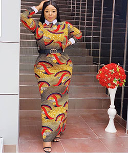 Hermosa y adorable modelo de moda, estampados de cera africana: vestidos africanos,  blogger de moda,  Vestidos Ankara  