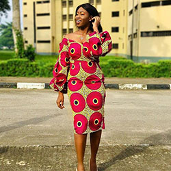 Modelo de moda más deseado de EE. UU., estampados de cera africanos: camarones asos,  Atuendos Ankara  