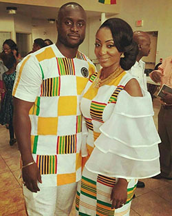Modelo de traje de pareja africana, tela Kente: vestidos africanos,  trajes de pareja,  paño kente,  taparrabos kita  