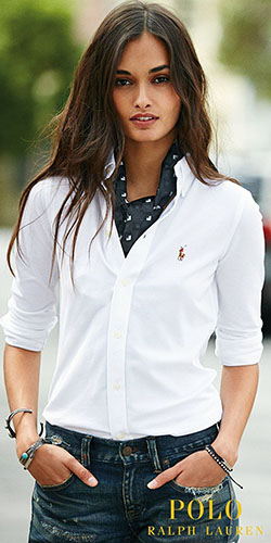 Camisa ralph lauren blanca mujer: camisas,  Traje De Pañuelo Niñas,  Camisa blanca  