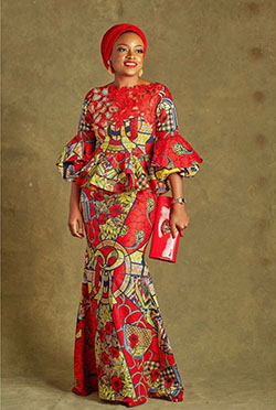 Ver más estilos de vestidos de cera, estampados de cera africanos: vestidos africanos,  Vestidos Ankara,  Ideas de peinado  