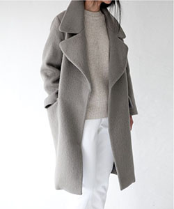 Imágenes de bonitos abrigos de invierno minimalistas, gabardina blanca: trajes de invierno,  Trenca,  abrigo largo,  ABRIGO OVERSIZE  
