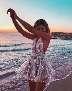 El vestido de playa que más gustó y probó, Floral Beach Dress: trajes de verano,  traje de mameluco,  vestido sin espalda,  Camisa sin mangas,  vestido largo,  Vestido de puesta de sol  