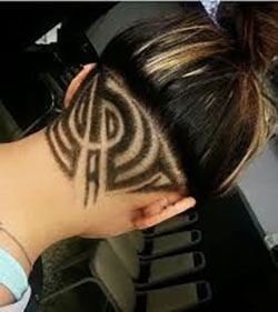 Geniales diseños recortados para mujeres: peinados bob,  corte de zumbido,  tatuaje de pelo  