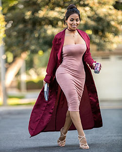 Vestido de moda para mujeres gordas: traje de talla grande,  Atuendos casuales para curvas  
