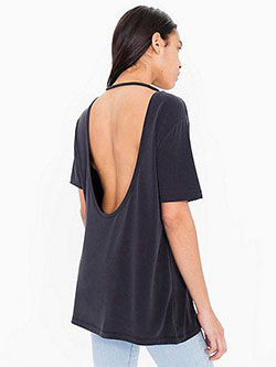 American Apparel espalda abierta camiseta mujer: camisas,  Los Mejores Atuendos  