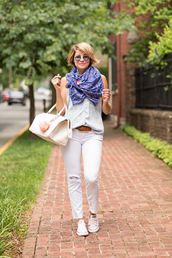 Outfit Con Jeans Blancos Adolescente: Trajes de mezclilla blanca  