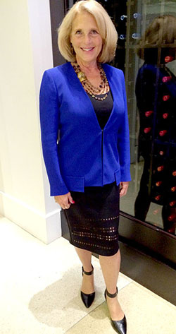 Traje de chaqueta azul de oficina para mujer: traje de chaqueta,  Ropa formal  