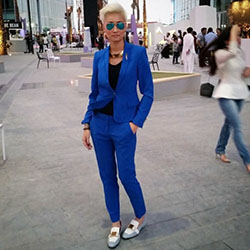 Blue Blazer Outfit Mujeres, Ropa casual y Ropa formal: ropa informal,  Azul cobalto,  traje de chaqueta,  Ropa formal,  Atuendos Informales  
