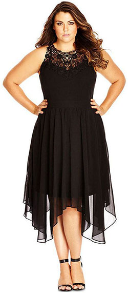 Diseños de outfit para City Chic, Little black dress: Vestido de noche,  trajes de discoteca  