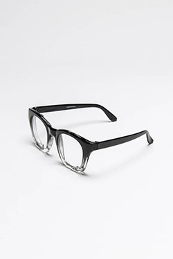 Gafas con montura negra y transparente: Gafas nerd  